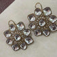 Floral Polki Stud Earrings Gold Statement Earrings Traditional Kundan Style Earrings