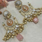 Rosé Royale Chandbali Earrings Pearl Drop Statement Earrings Vintage Ethnic Jewelry