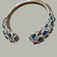 Midnight Royale Open Cuff Bracelet Blue Statement Bangle Luxury Evening Bracelet