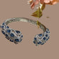 Midnight Royale Open Cuff Bracelet Blue Statement Bangle Luxury Evening Bracelet