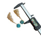 Blue CZ Stone Drop Earrings: Gold Bridal Wedding Statement Jewelry