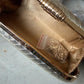 Luxury Woven Metallic Clutch – Gold & Silver Evening Bag, Elegant Bridal/Party Purse