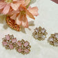 Blossom Spark Stud Earrings Floral Statement Studs Elegant Designer Earrings