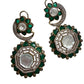 Emerald Floral Statement Earrings Vintage Inspired Drop Earrings