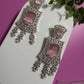 Blush Pink Crystal Statement Earrings Art Deco Bridal Earrings Luxury CZ Dangle Earrings