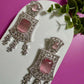 Blush Pink Crystal Statement Earrings Art Deco Bridal Earrings Luxury CZ Dangle Earrings