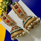 Colorful Traditional Jhumka Earrings Indian Bridal Earrings Ethnic Statement Jewelry