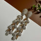 Champagne Crystal Chandelier Earrings Luxury Statement Earrings Long Dangle Bridal Earrings