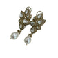 Baroque Pearl Drop Earrings Gold Statement Bridal Earrings Polki Style