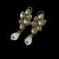 Baroque Pearl Drop Earrings Gold Statement Bridal Earrings Polki Style