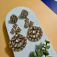 Traditional Kundan Chandbali Earrings Indian Bridal Earrings Pearl Statement Earrings