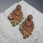 Royal Chandbali Statement Earrings Gold Polki Bridal Earrings Pearl