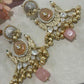 Rosé Royale Chandbali Earrings Pearl Drop Statement Earrings Vintage Ethnic Jewelry