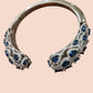 Midnight Royale Open Cuff Bracelet Blue Statement Bangle Luxury Evening Bracelet