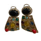 Bohemian Mosaic Jewelry Set Colorful Statement Necklace and Earrings Set