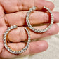 Minimal Pavé Hoop Earrings Elegant Open Circle Earrings Everyday Luxury Jewelry