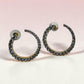 Minimal Pavé Hoop Earrings Elegant Open Circle Earrings Everyday Luxury Jewelry