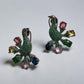 Tropical Bird Statement Earrings Colorful Designer Drop Earrings