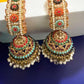 Colorful Traditional Jhumka Earrings Indian Bridal Earrings Ethnic Statement Jewelry