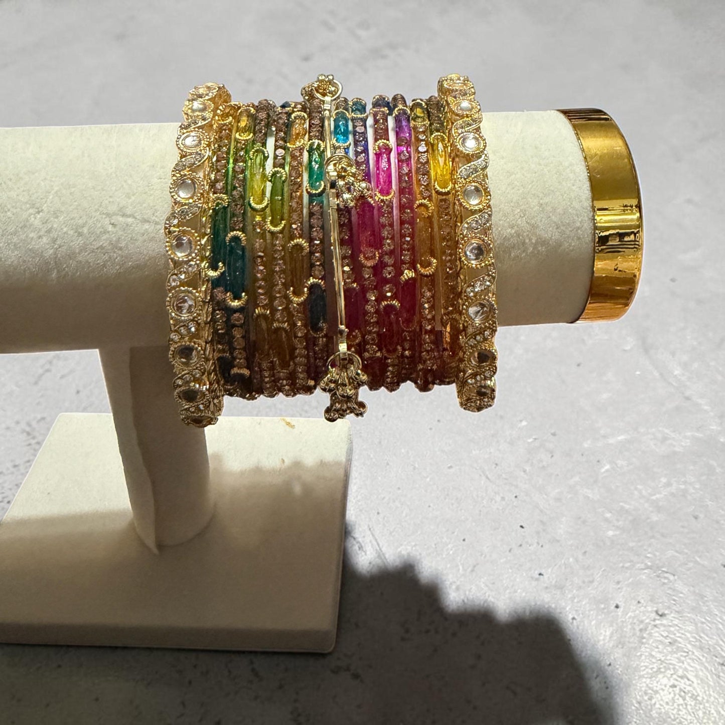 Multi moon glass Bangles Set | Indian | Pakistani | Women's Jewelry