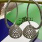 Silver Hoop Jhumka Earrings Luxury CZ Statement Earrings Oversized Designer Chandbali