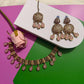 Pink Kundan Choker Set with Matching Earrings Rose Gold Bridal Jewelry Set Pastel Wedding Necklace