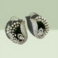 Emerald Green Statement Earrings, Luxury CZ Cocktail Earrings, Designer Inspired Hoop Earrings