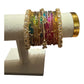 Multi moon glass Bangles Set | Indian | Pakistani | Women's Jewelry