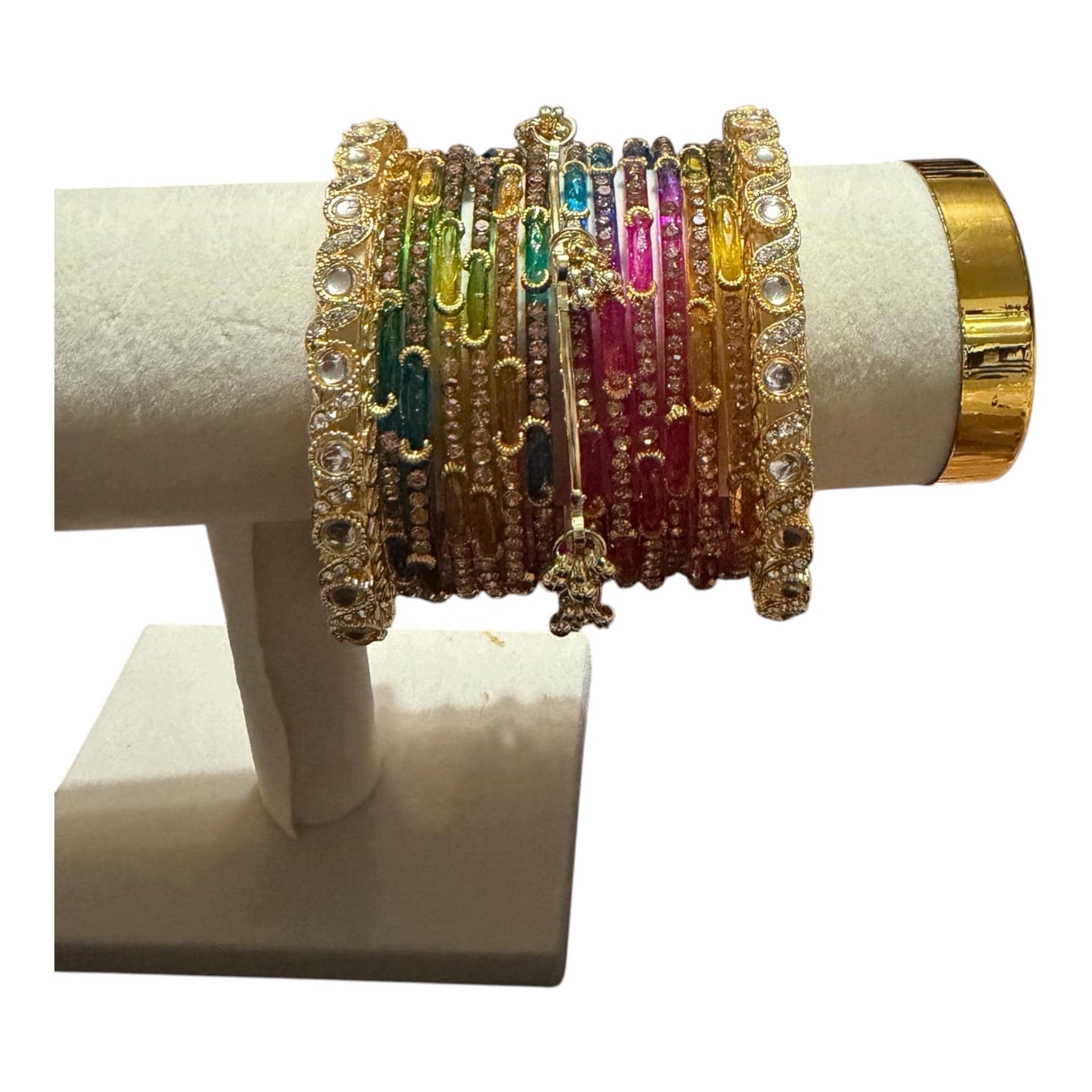 Multi moon glass Bangles Set | Indian | Pakistani | Women's Jewelry