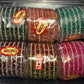 Traditional Glitter Stone Micro Bangles Set for small girls size 1/12 Festive Wedding Party Stackable Ethnic Jewelry.