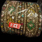 Bohemian Multicolor Floral Bangles Set, Vintage Statement Kadas, Festive Wedding Bangles Polki kundan