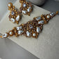 Royal Pearl Jewelry Set, Statement Necklace with Earrings and Tikka, Bridal Ethnic Jewelry.