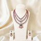 Layered Victorian Pearl Necklace Set, Multi Strand Bridal Jewelry Set, Statement wedding set