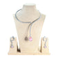 Modern Teardrop Collar Necklace Set, Minimalist Statement Jewelry Set, Elegant Crystal Pendant