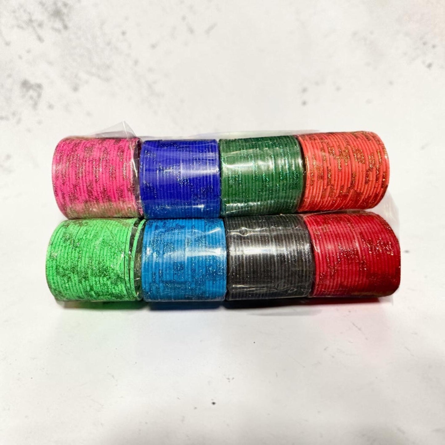 Colorful Glitter Bangle Set for girls size1/12, Traditional Stackable Bangles, Indian Pakistani Bridal Jewelry.