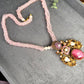 Crystal Floral Pendant Necklace, Romantic Statement Jewelry, Vintage Inspired Long Necklace