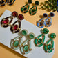 Colorful Enamel Drop Earrings Statement Designer Earrings Modern Jewelry Gift for Women – 6 Colors Available