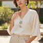 Mint Green Pendant Necklace Set with Matching Earrings, Geometric Statement