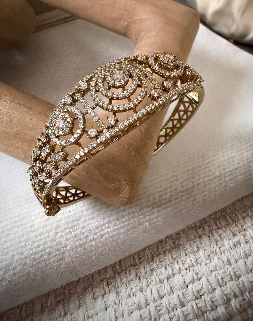 Vintage Filigree Cuff Bracelet, Statement Gold Tone Bangle, Elegant Bridal Bracelet, Openwork Wedding