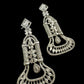 Luxury Floral Chandelier Earrings, Statement Wedding Earrings, CZ Pave Drop Earrings