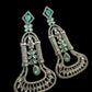 Luxury Floral Chandelier Earrings, Statement Wedding Earrings, CZ Pave Drop Earrings