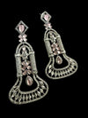 Luxury Floral Chandelier Earrings, Statement Wedding Earrings, CZ Pave Drop Earrings