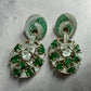 Emerald Green Statement Earrings, Luxury CZ Drop Earrings, Art Deco Bridal Earrings