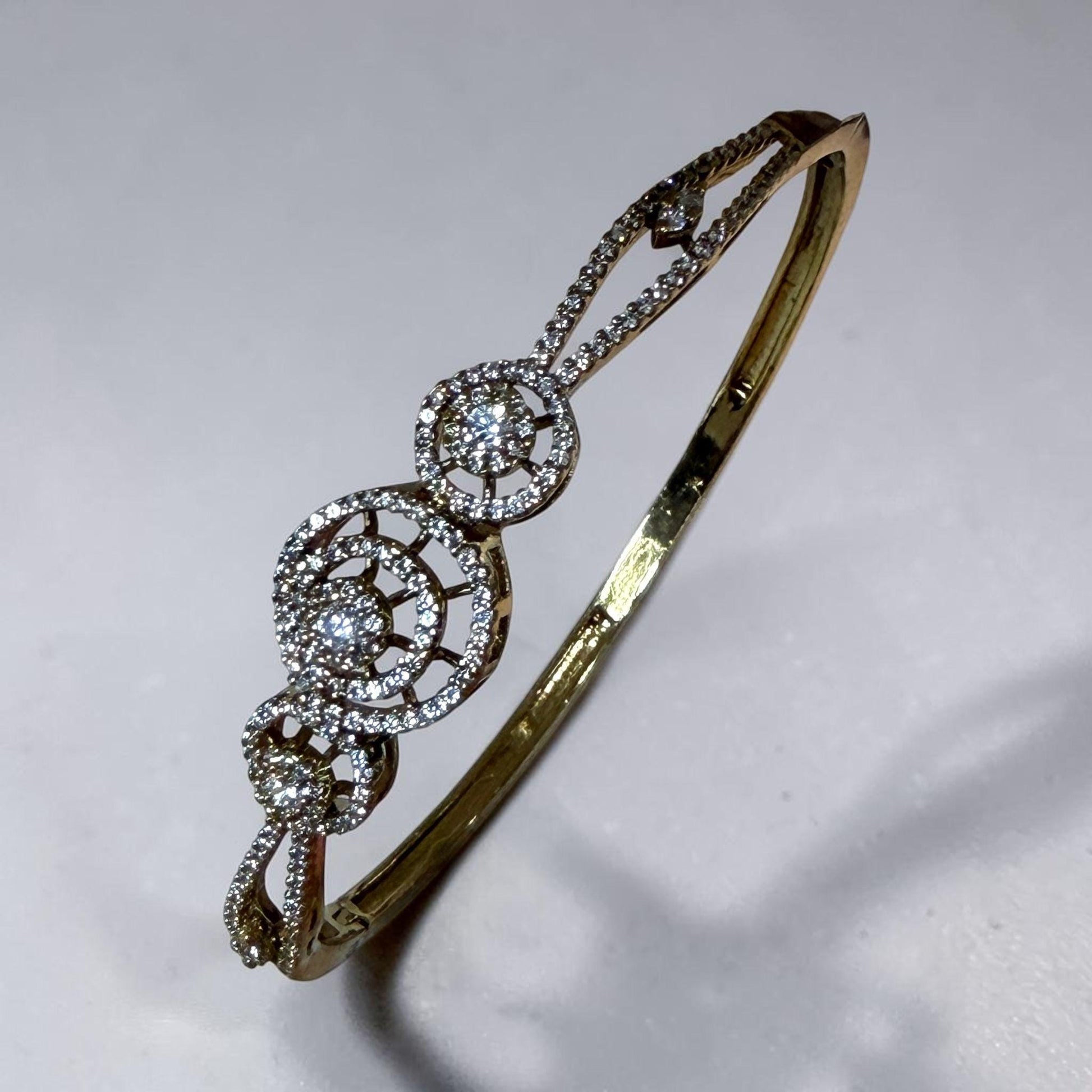 Elegant Open Cuff Bracelet for Women, Gold Tone Bangle, Statement Bracelet, Bridal Jewelry