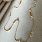 Minimalist Pearl Beaded Necklace for Women, Layering Necklace, Gold Tone Chain