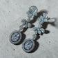 Floral Drop Earrings for Women, Statement Dangle, Bridal Wedding Earrings