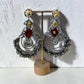 Boho Chandbali Earrings for Women, Tribal Statement, Oxidized Style Dangle Earrings