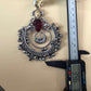 Boho Chandbali Earrings for Women, Tribal Statement, Oxidized Style Dangle Earrings