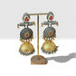 Traditional Jhumka Earrings for Women, Oxidized Statement Earrings, Ethnic Bell Drop Earrings extra light weight