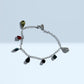 Charm Bracelet for Women, Dainty Chain Bracelet, Colorful Stone, Minimalist Everyday Jewelry